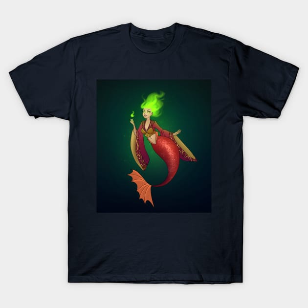 Wild fire mermaid T-Shirt by TomatoLacoon